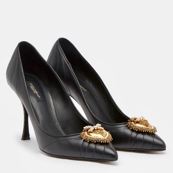Dolce & Gabbana Shoes - Dolce & Gabbana Matelassé nappa leather Devotion pumps Size 39,5